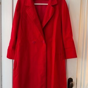 Vintage Adolfo Vibrant Red car Coat